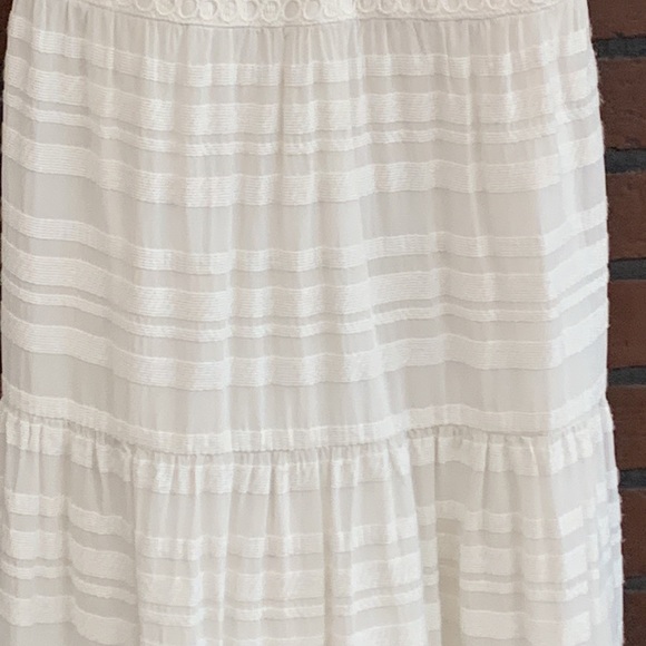 1-3519 Antonio Melani white Kaden ruffled lined sleeveless dress size 4 NWT - Picture 2 of 9